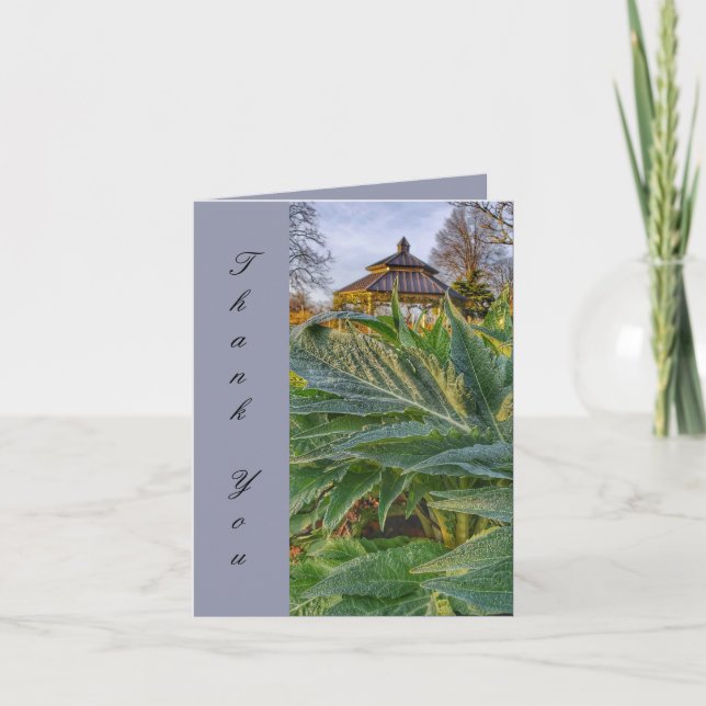 Tarjeta de agradecimiento plegada, pequeña, de 4"  (Anverso)