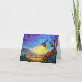 Tarjeta de agradecimiento plegada, pequeña, de 4" 