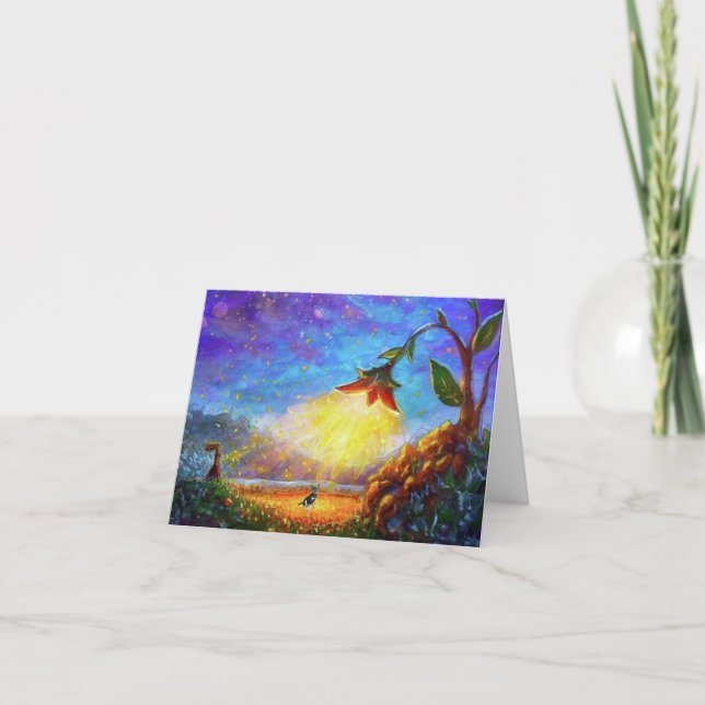 Tarjeta de agradecimiento plegada, pequeña, de 4"  (Anverso)