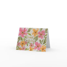 Tarjeta de agradecimiento plegada, pequeña, de 4"