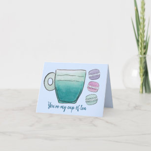 Tarjeta de agradecimiento plegada, pequeña, de 4"