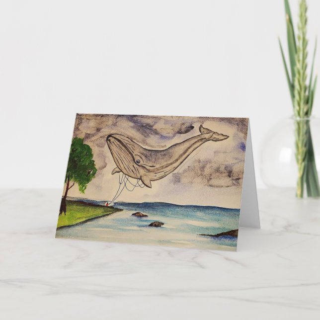 Tarjeta de agradecimiento plegada, pequeña, de 4"  (Anverso)