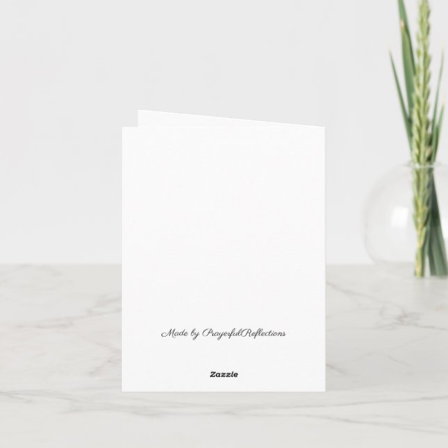 Tarjeta de agradecimiento plegada, pequeña, de 4"  (Reverso)