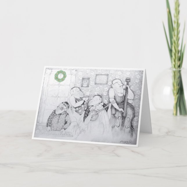 Tarjeta de agradecimiento plegada, pequeña, de 4"  (Anverso)