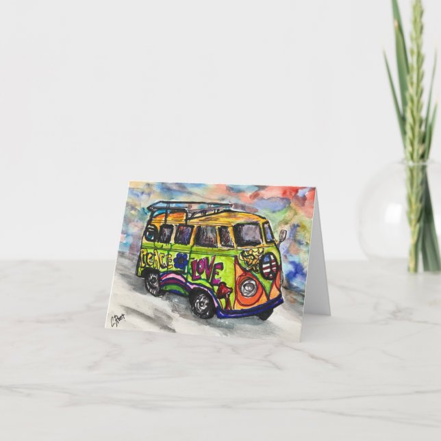 Tarjeta de agradecimiento plegada, pequeña, de 4"  (Anverso)