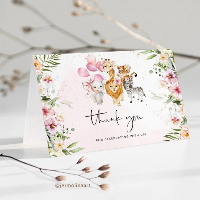 Tarjeta de agradecimiento plegada por Safari. (Subido por el creador)