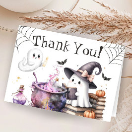 Tarjeta de agradecimiento plegada rosa Baby Shower