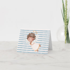 Tarjeta de agradecimiento plegada y pequeña con Án