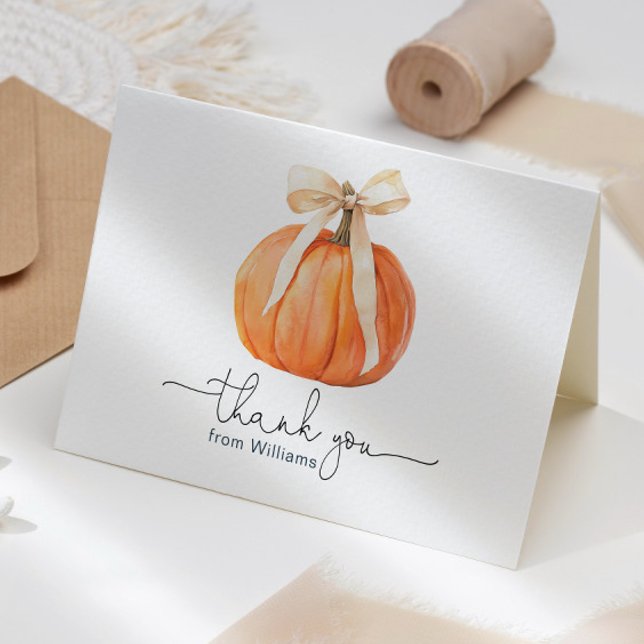 Tarjeta de agradecimiento plegado de la calabaza (Subido por el creador)