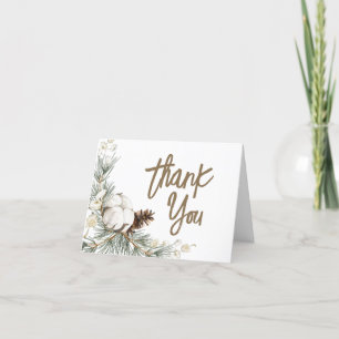 Tarjeta de agradecimiento plegado de Pinecone Spru
