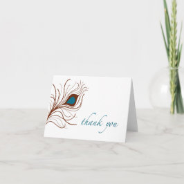 tarjeta de agradecimiento {pluma de pavo real}