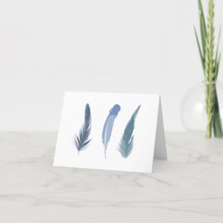 Tarjeta De Agradecimiento Pluma Notecard
