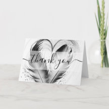 Plumas de Corazón Personalizadas Gracias