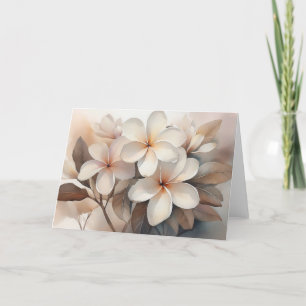Tarjeta De Agradecimiento Plumeria elegante