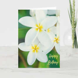 Tarjeta De Agradecimiento Plumeria Happy Birday Card