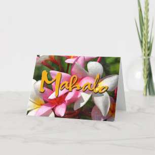 Tarjeta De Agradecimiento Plumerias de Mahalo