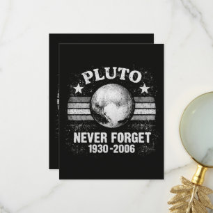 Tarjeta De Agradecimiento Plutón Nunca Olvides