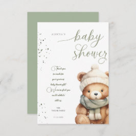 Tarjeta De Agradecimiento Podemos Embarazar A Wait Sage Baby Shower