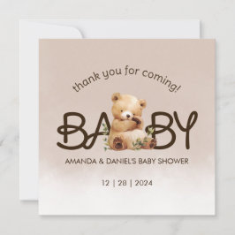 Tarjeta De Agradecimiento Podemos Esperar A Baby Shower Gracias