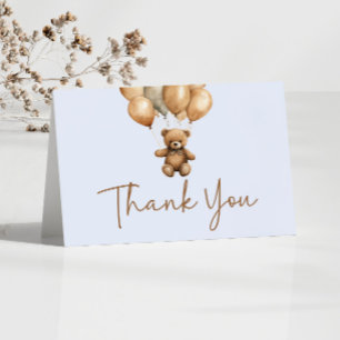 Tarjeta De Agradecimiento Podemos Esperar A Boho Teddy Bear Baby Shower