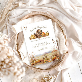 Tarjeta De Agradecimiento Podemos esperar a la caída del bosque Baby Shower