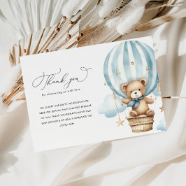 Tarjeta De Agradecimiento Podemos esperar a la ducha de bebé gracias