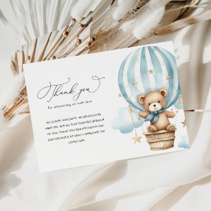 Tarjeta De Agradecimiento Podemos esperar a la ducha de bebé gracias