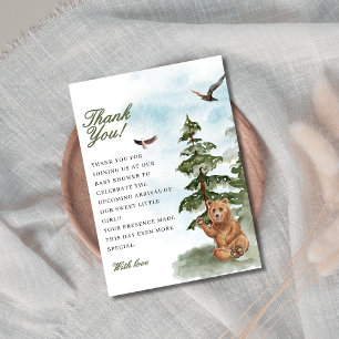 Tarjeta De Agradecimiento Podemos Esperar A La Luz De La Baby Shower De Wate