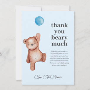 Tarjeta De Agradecimiento Podemos Esperar A Muchacho Baby Shower Gracias Tar