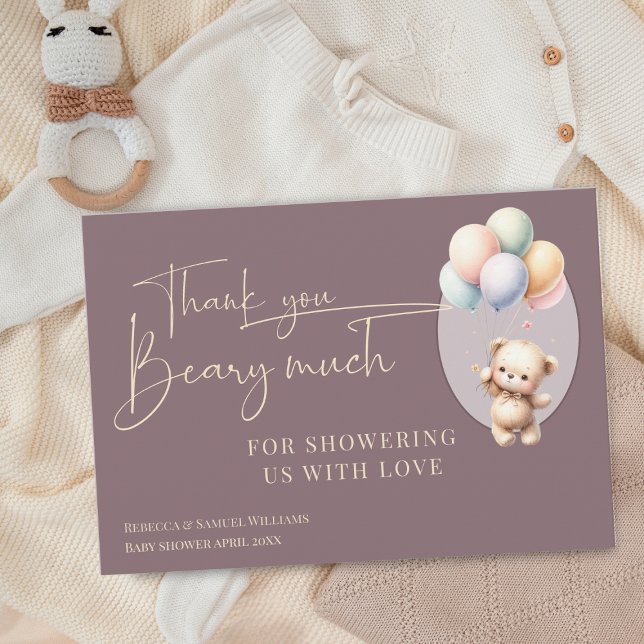 Tarjeta De Agradecimiento Podemos esperar a que se duche un lindo globo de o (Subido por el creador)