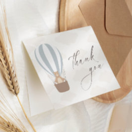 Tarjeta De Agradecimiento Podemos Esperar. | Baby Boy Blue Balloon Shower