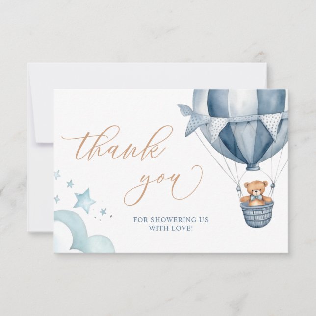 Tarjeta De Agradecimiento Podemos Esperar Baby Shower (Anverso)