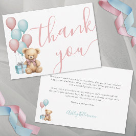 Tarjeta De Agradecimiento Podemos pretender esperar al oso Baby Shower