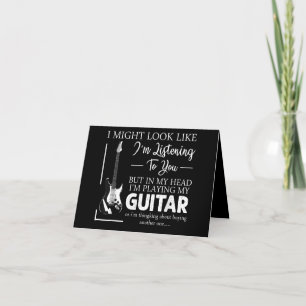 Tarjeta De Agradecimiento Podría Parecer Que Te Escucho La Guitarra De Músic