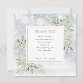 Tarjeta De Agradecimiento Poema de Baby Shower sobre la ecologización de los