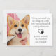 Tarjeta De Agradecimiento Poema veterinario personalizado Mascota de perros  (Anverso)