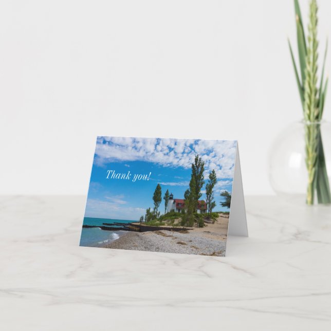 Tarjeta De Agradecimiento Point Betsie Light Gracias (Anverso)