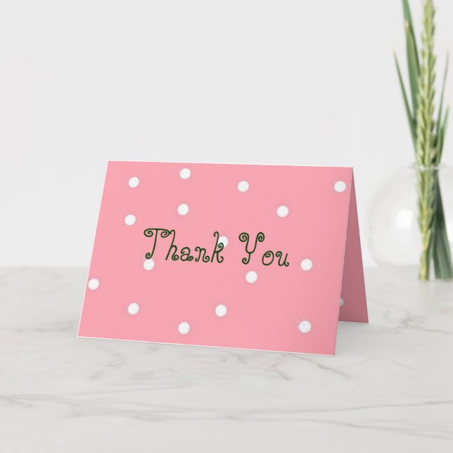 Tarjeta De Agradecimiento pokadots, gracias (Anverso)