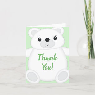 Tarjeta De Agradecimiento Polar Bear Baby Shower