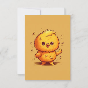 Tarjeta De Agradecimiento Pollito adorable