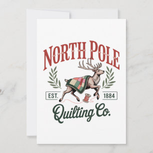 Tarjeta De Agradecimiento Polo Norte de Quilting Divertido Quilting Amante d