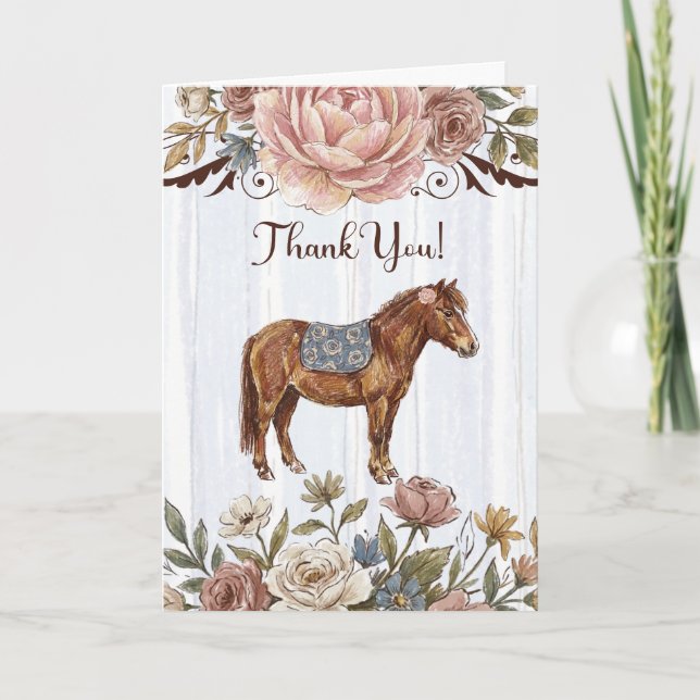 Tarjeta De Agradecimiento Pony (Anverso)