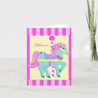 Tarjeta De Agradecimiento Pony Pony Pintado Gracias