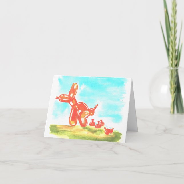 Tarjeta De Agradecimiento Poop o Pop Pup (Anverso)