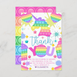 Tarjeta De Agradecimiento Pop It Birday Personalizado