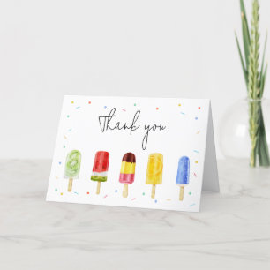 Tarjeta De Agradecimiento Popsicle Baby Shower