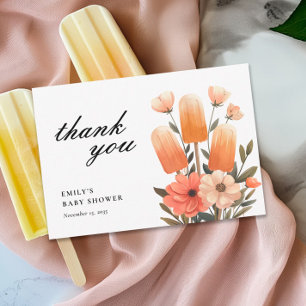 Tarjeta De Agradecimiento Popsicle Ready to Pop Baby Shower