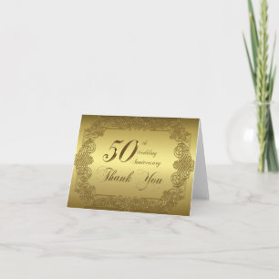 Tarjeta de agradecimiento por 50 aniversario de bo
