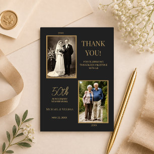 Tarjeta de agradecimiento por 50 años de bodas