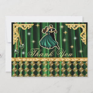 Tarjeta de agradecimiento por 50 cumpleaños de oro